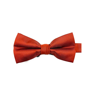 Satin Solid Pre-Tied Bowtie in Rust