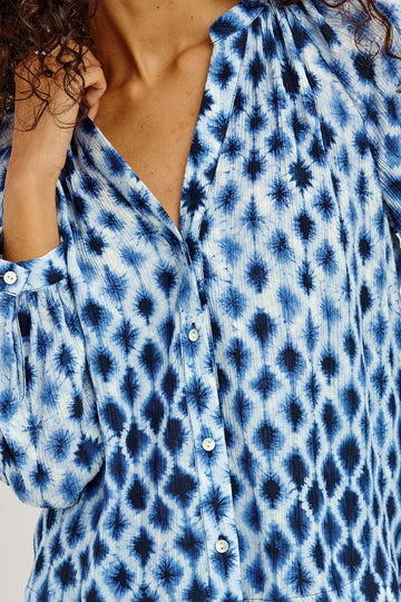 Saint Shirt in Sapphire Shibori