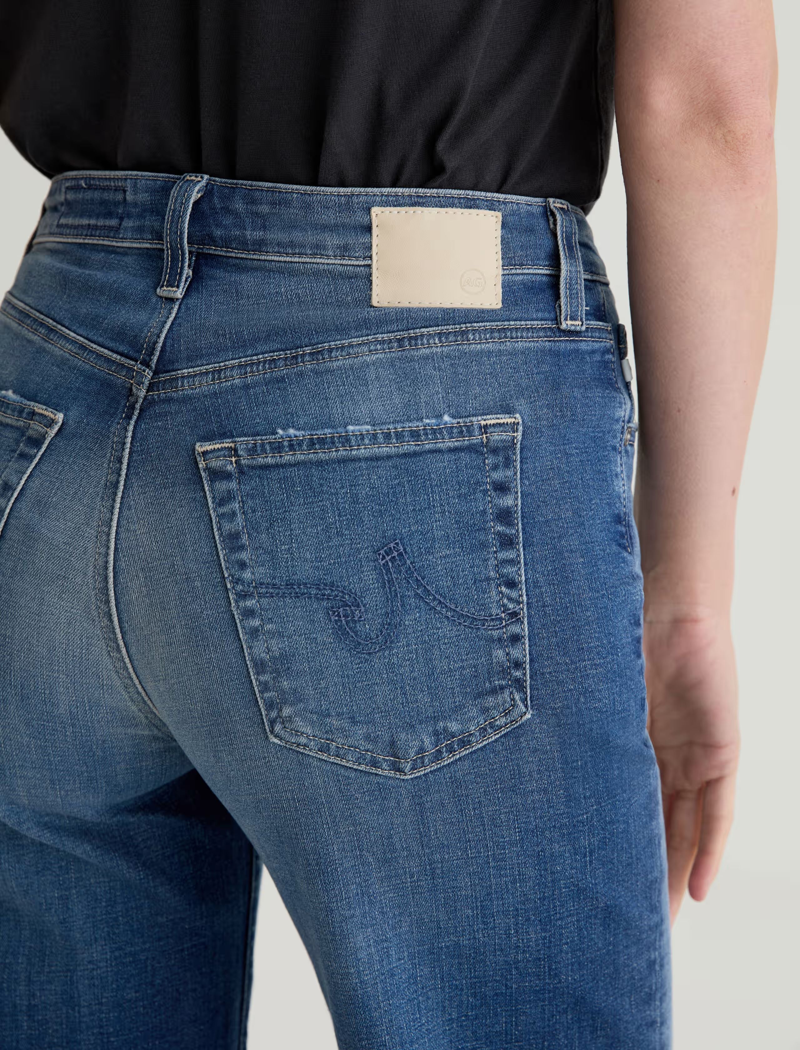 Kora High Waist Wide Leg Jean in Fable