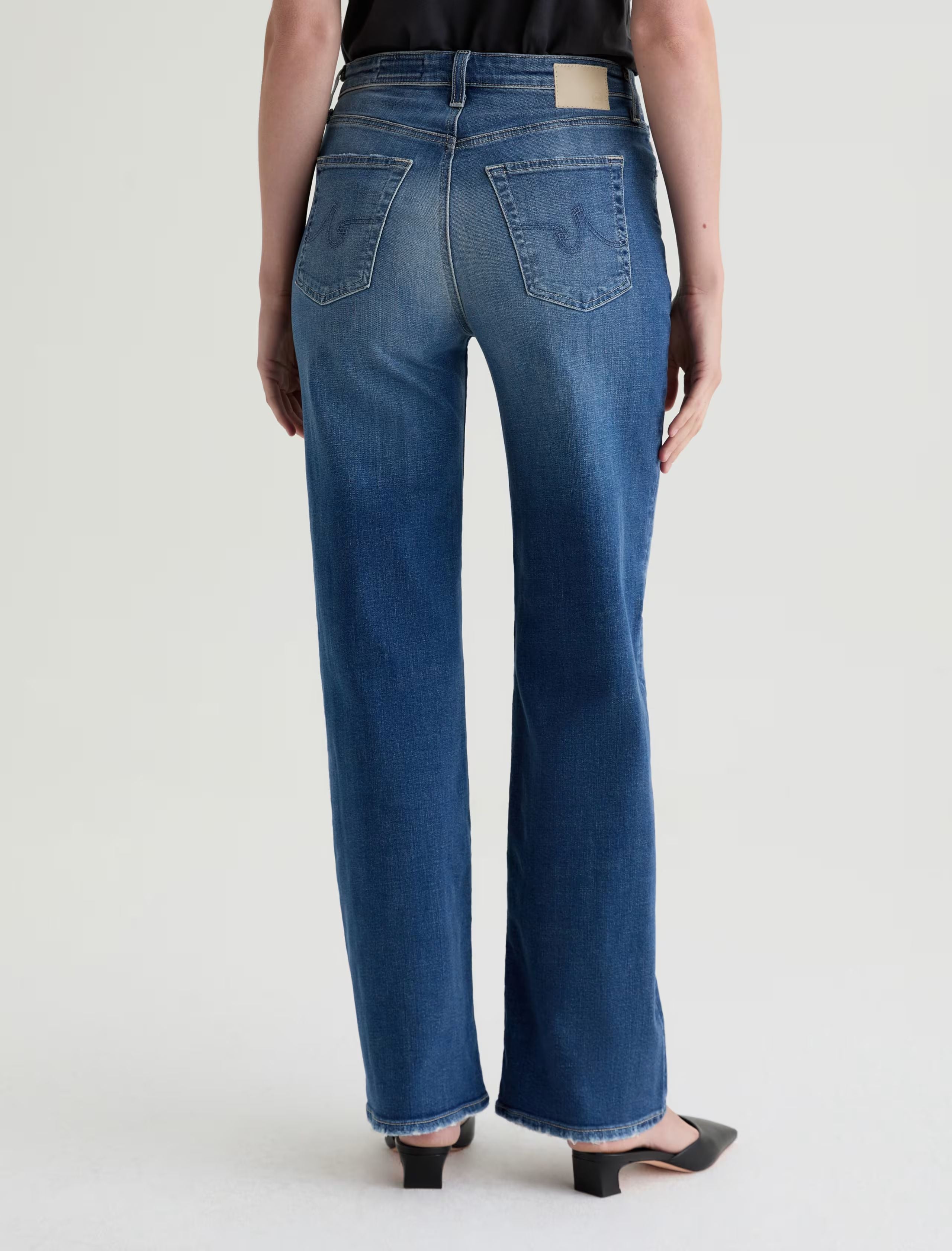 Kora High Waist Wide Leg Jean in Fable
