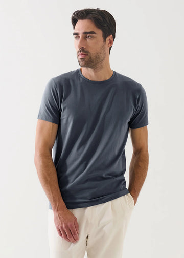 Iconic Pima Cotton Stretch T-Shirt in Seasonal Slate