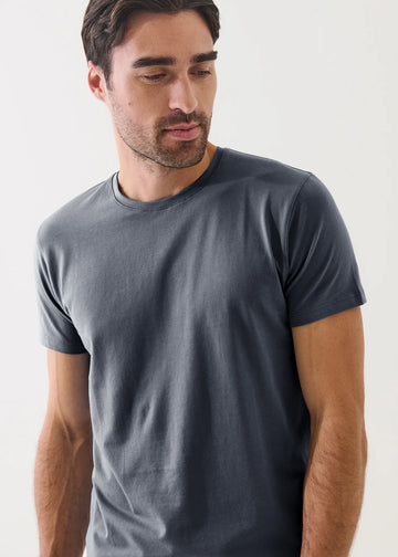 Iconic Pima Cotton Stretch T-Shirt in Seasonal Slate