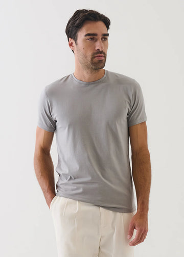 Iconic Pima Cotton Stretch T-Shirt in Seasonal Smog
