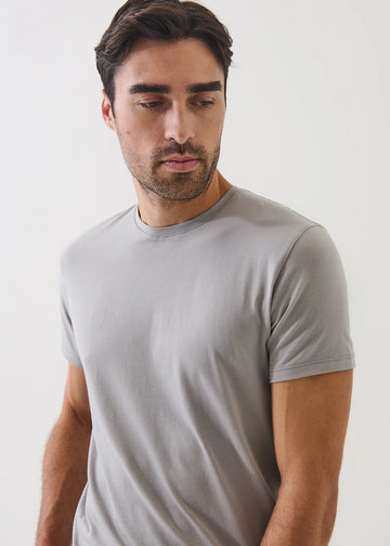 Iconic Pima Cotton Stretch T-Shirt in Seasonal Smog