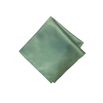Satin Solid Pre-Tied Pocket Square in Sage