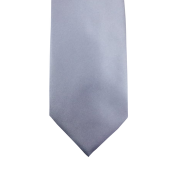 Satin Solid Tie in Silver