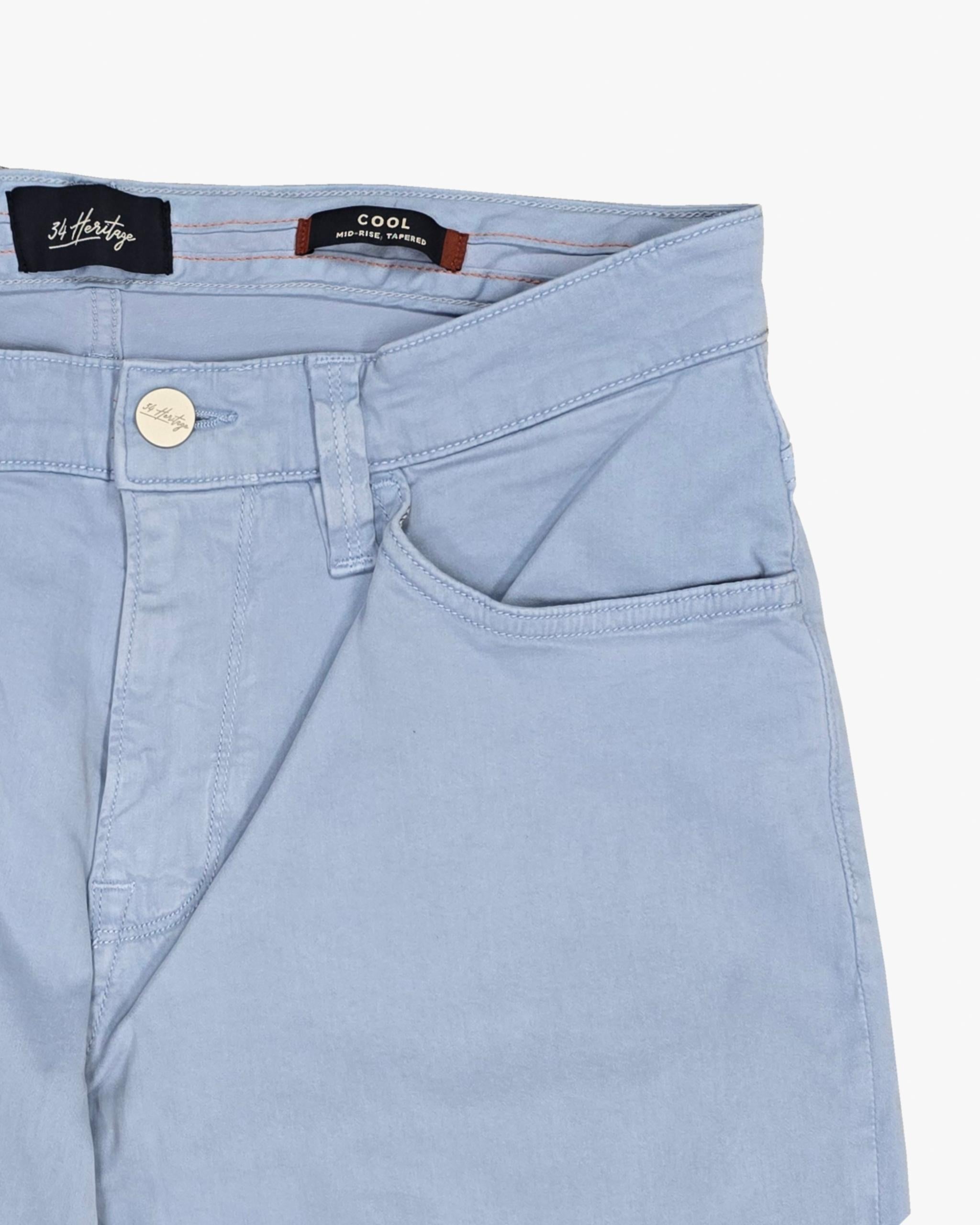Cool Tapered Leg Casual Pant in Sky Twill