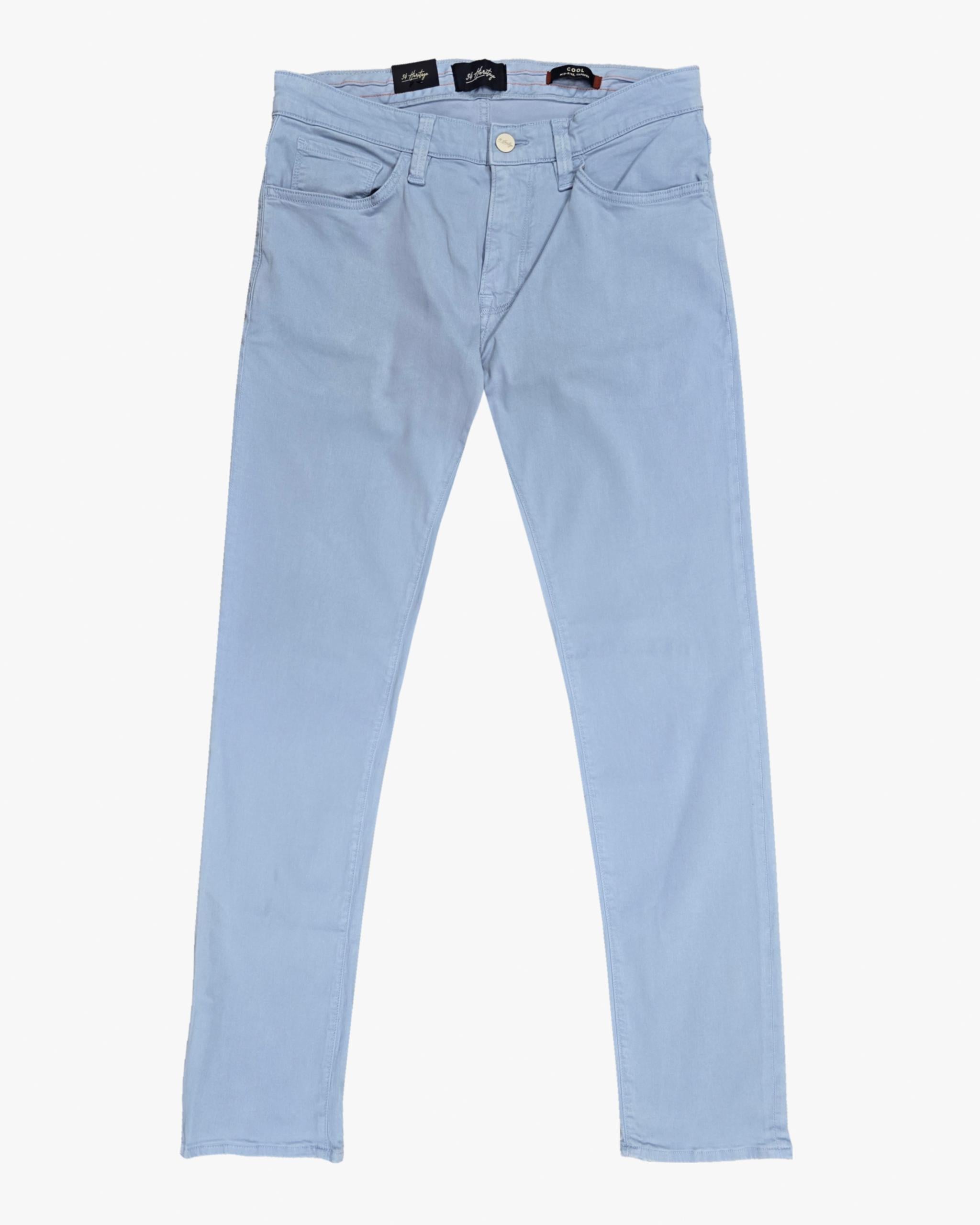Cool Tapered Leg Casual Pant in Sky Twill