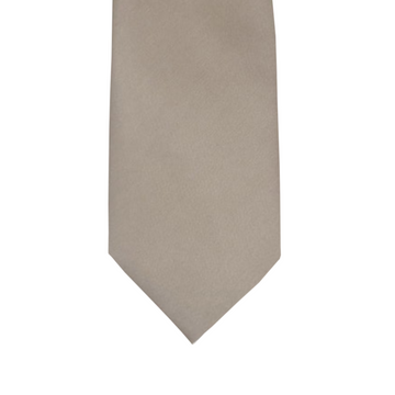 Satin Solid Tie in Tan