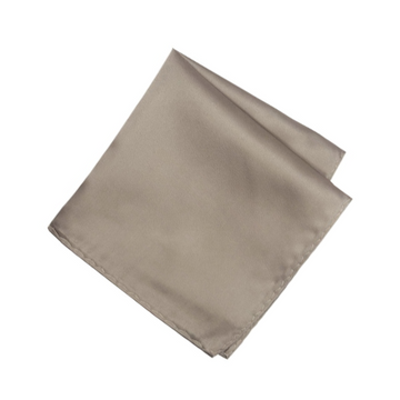 Satin Solid Pre-Tied Pocket Square in Tan