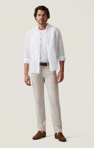 Courage Fit Casual Pant in Cream Cross Twill