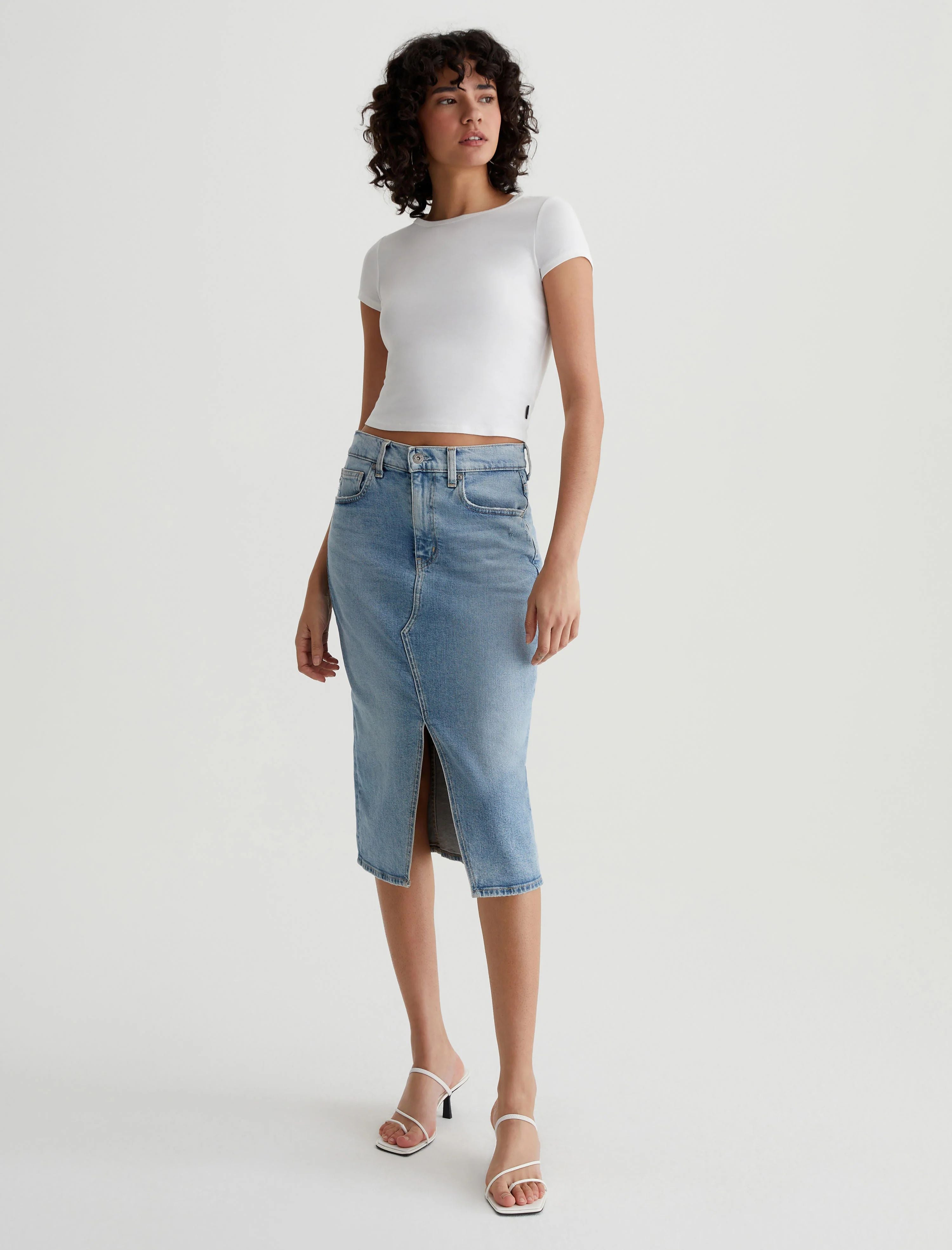 Alicia Midi Skirt in Eclipsed