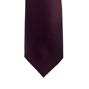 Satin Solid Tie in Wine
