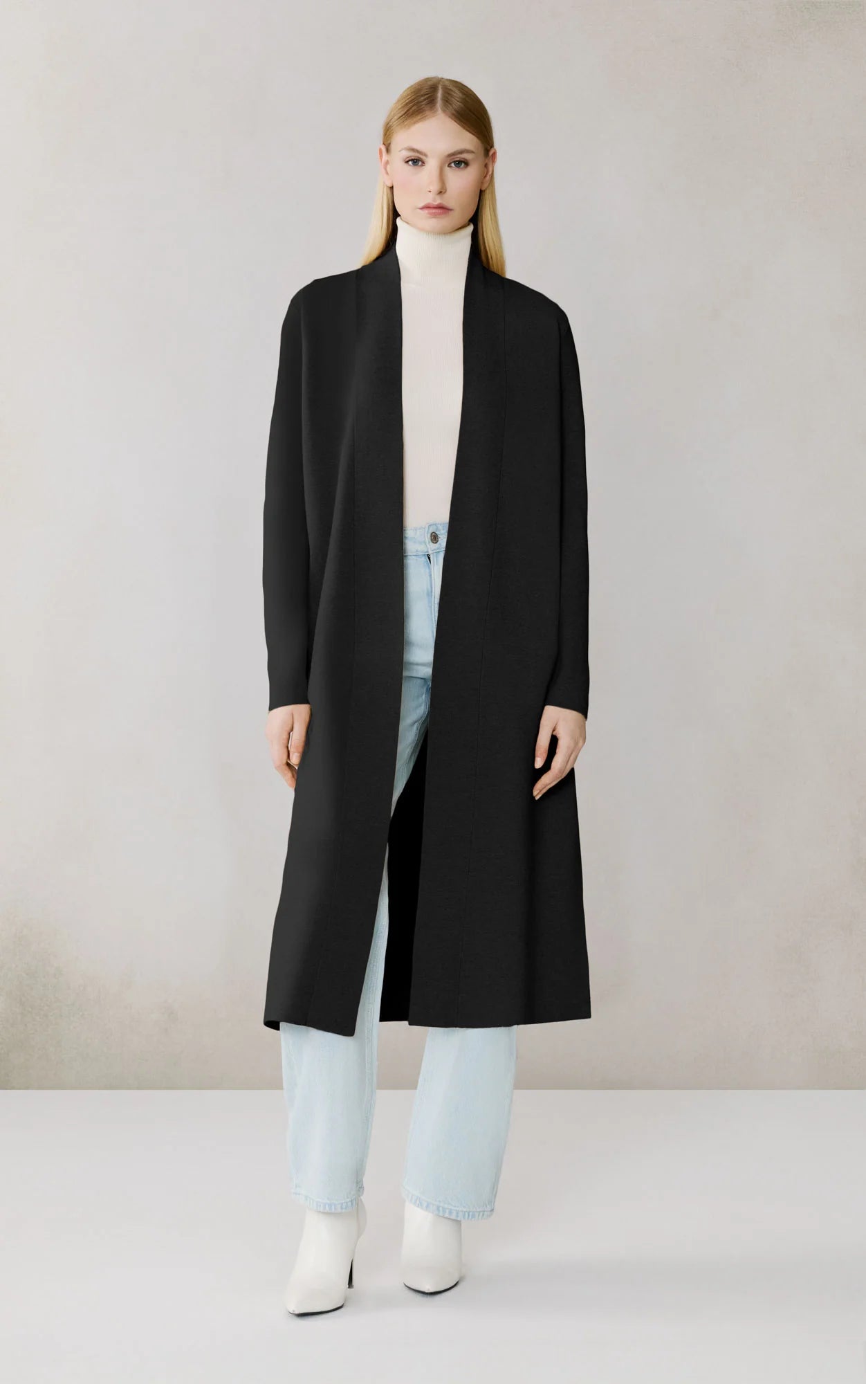 Zola Maxi Coatigan in Black