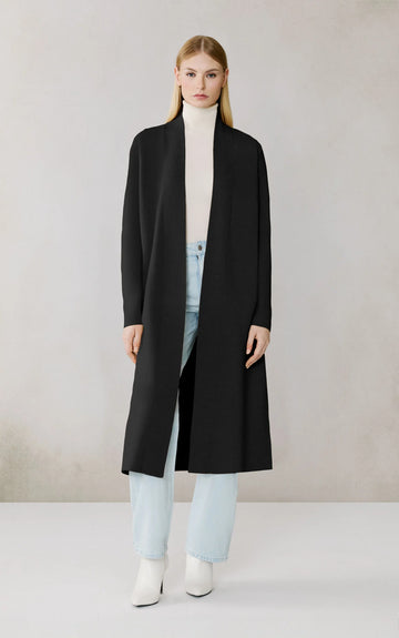 Zola Maxi Coatigan in Black
