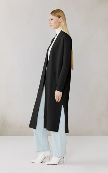 Zola Maxi Coatigan in Black