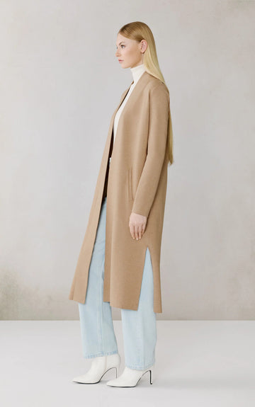 Zola Maxi Coatigan in Teak