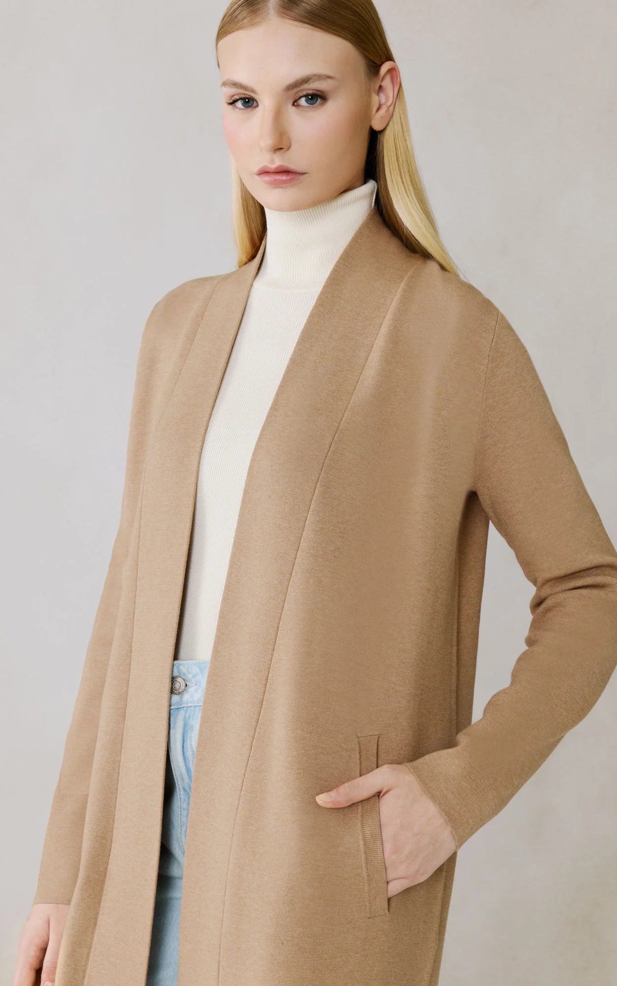 Zola Maxi Coatigan in Teak