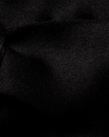 Solid Silk Twill Ready Tied Bowtie in Black