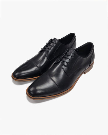 Cap Toe Dress Shoe in Black