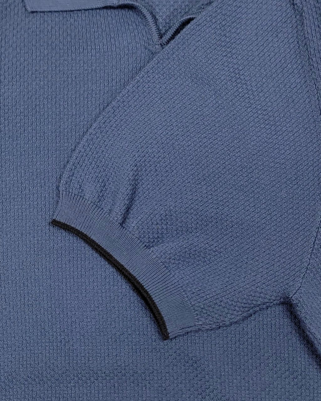 Ferrante Knit Polo in Blue