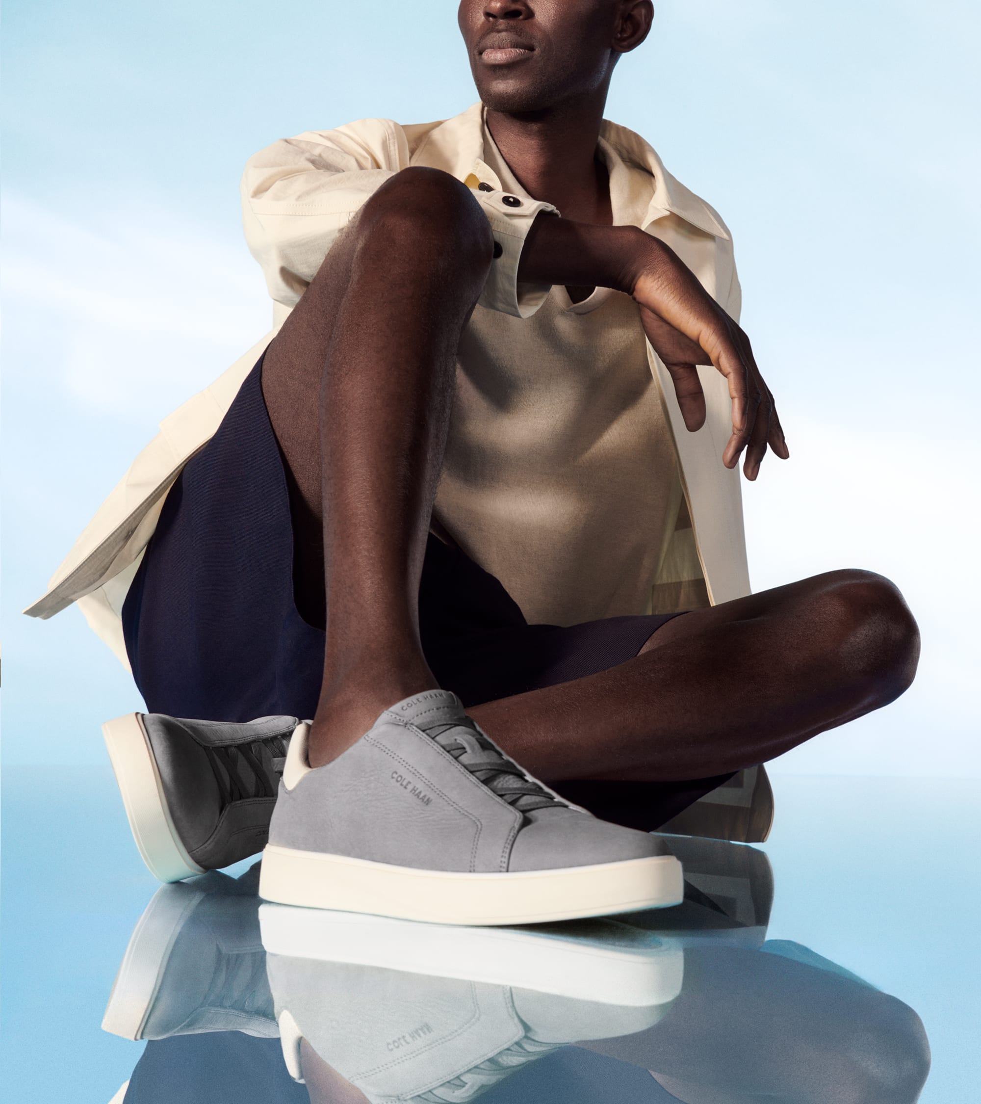 GrandPro Luxe Slip-On in Seastone Angora