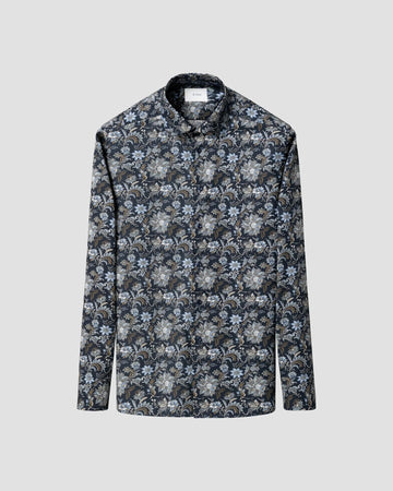 Signature Twill Dress Shirt in Blue Feature Floral Print
