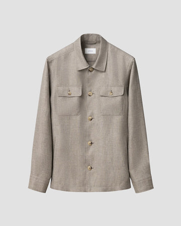Four Pocket Shirt Jacket in Brown