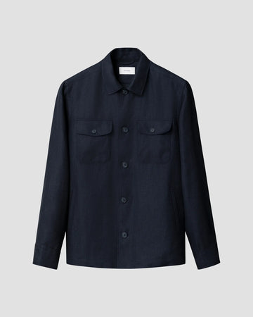 Four Pocket Shirt Jacket in Navy