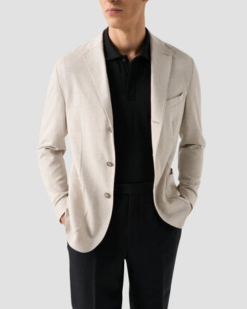 Herringbone Jesey Soft Travel Jacket