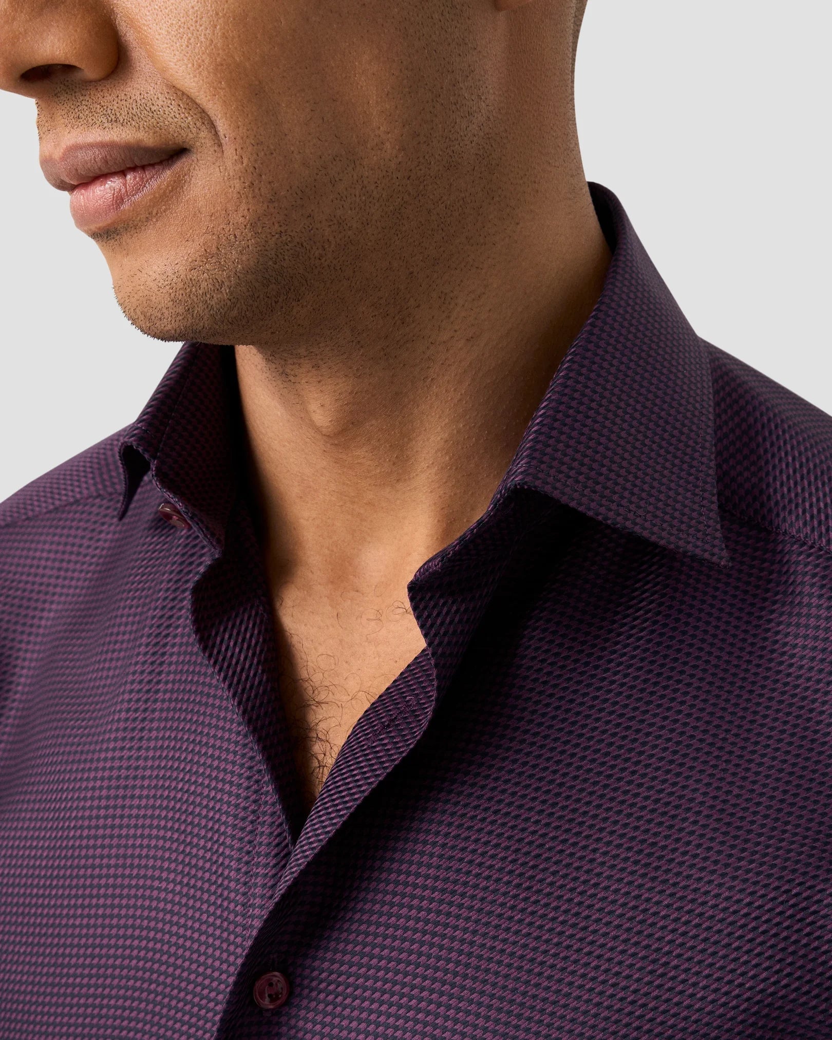 Houndstooth King Twill in Purple
