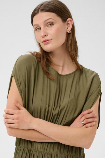 Kleio Dress in Dusky Green