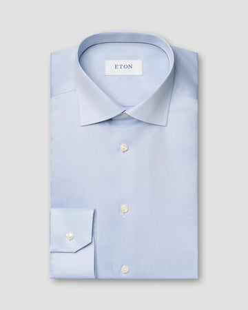 Signature Twill Slim Fit Dress Shirt in Light Blue