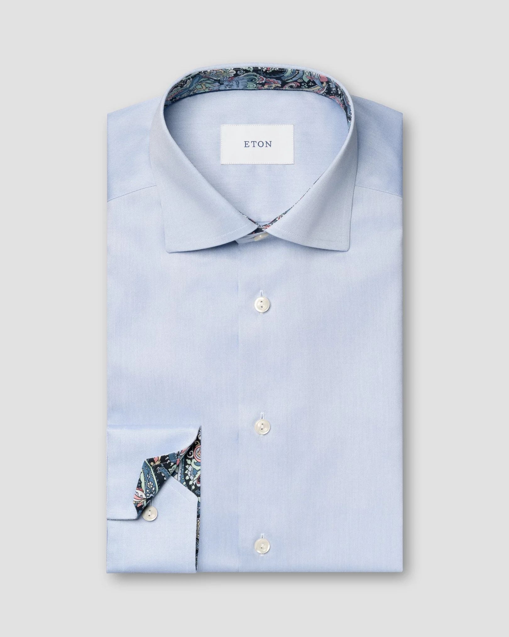 Solid Signature Twill Paisley Effect in Blue