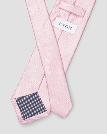 Basketweave Tie in Pink