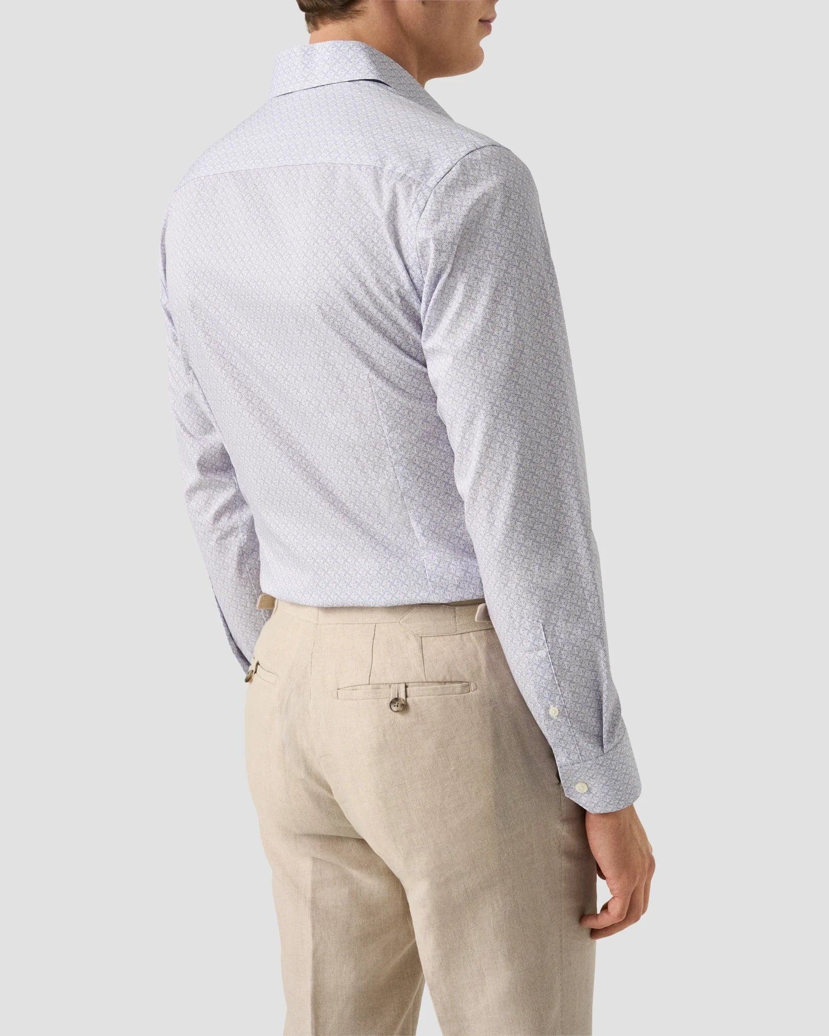 Geometric Signature Twill Paisley Effect in Lilac