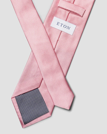 Solid Silk Twill Tie in Pink