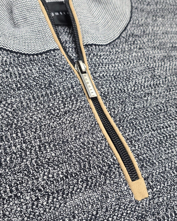 1/4 Zip Sweater in Grey