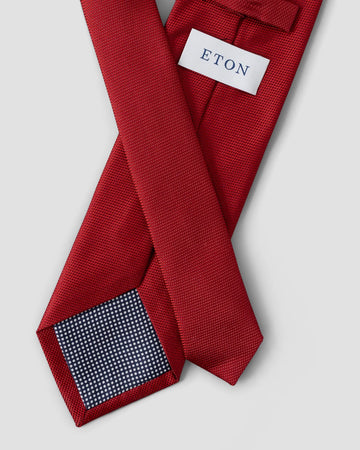 Basketweave Tie in Red