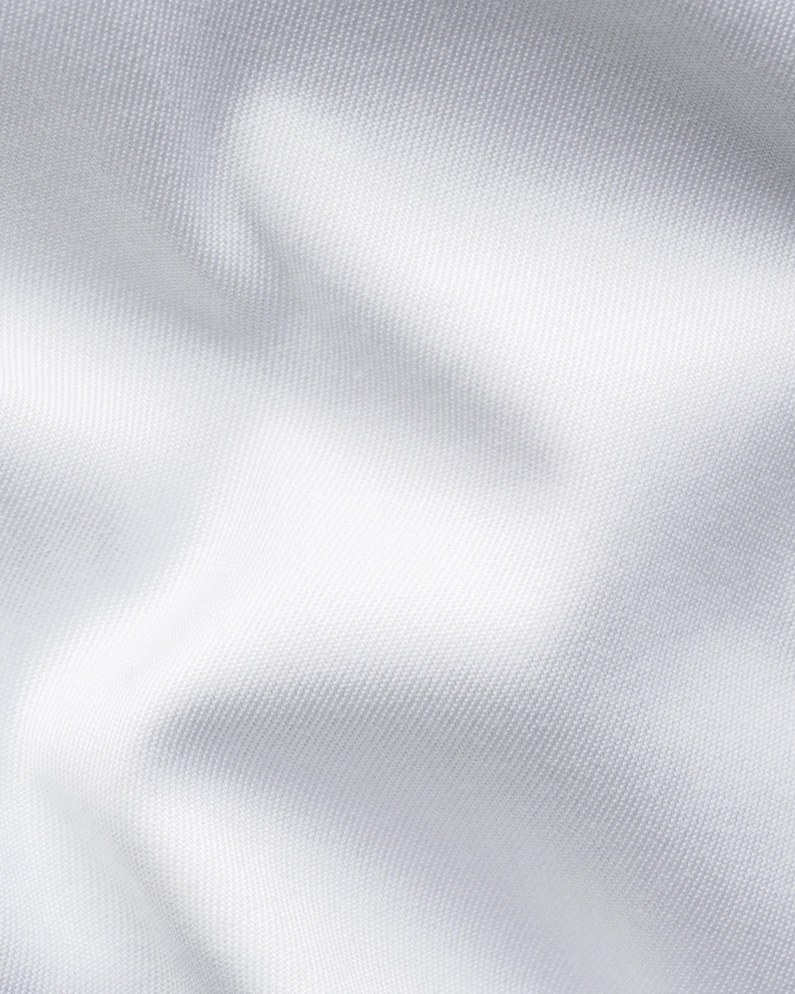 Signature Twill Dress Shirt in White with Feature Autumn Red Floral Contrast