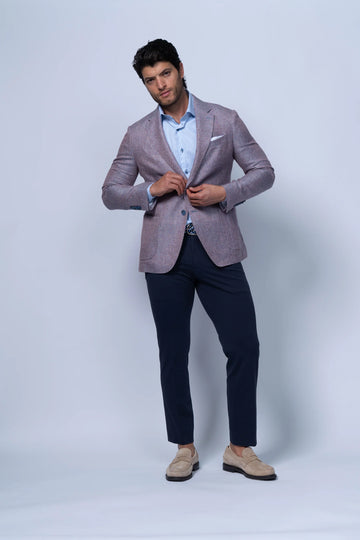 Sette Sport Jacket in Lino Red Grey