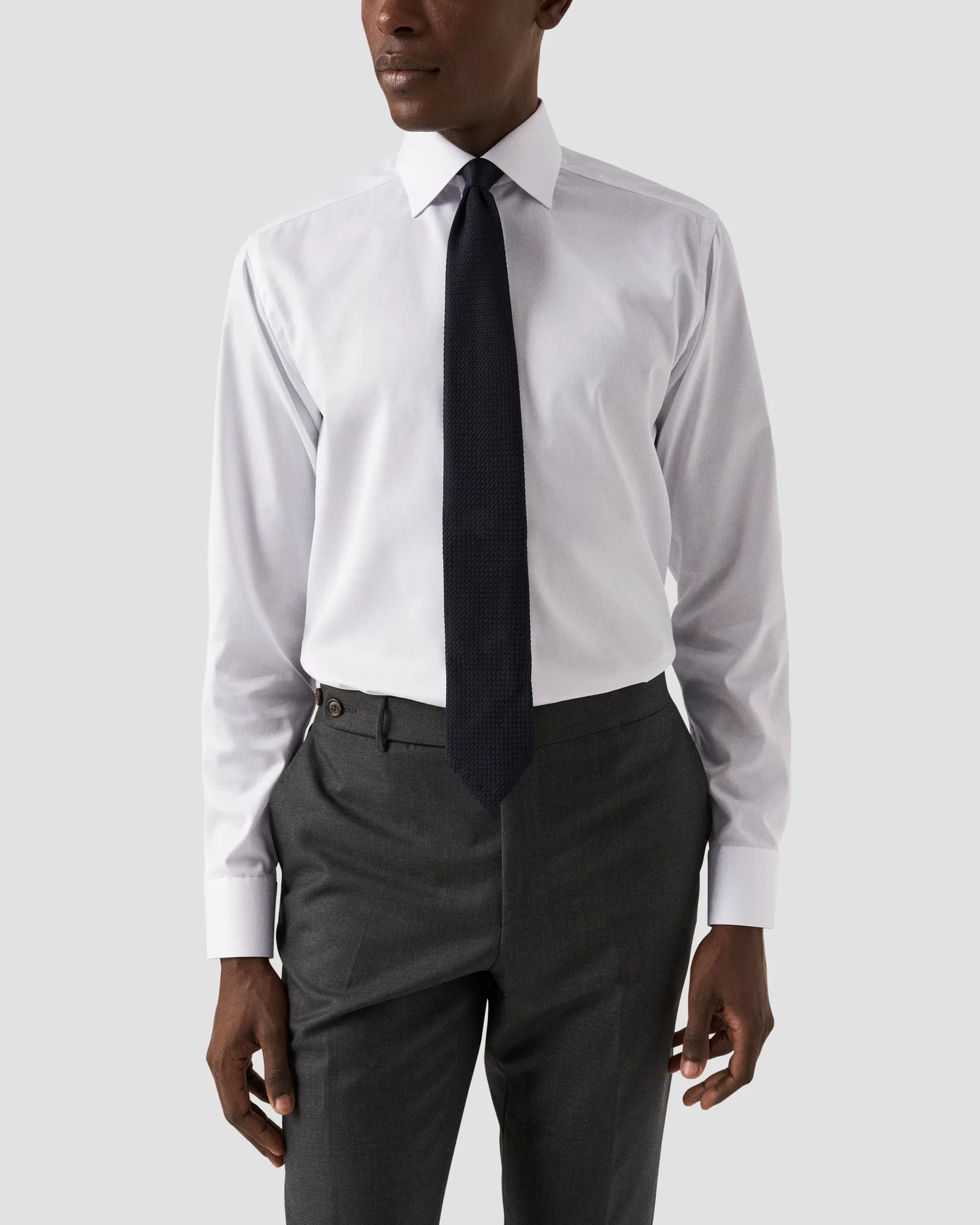 Signature Twill Contemporary Fit Dress Shirt in White
