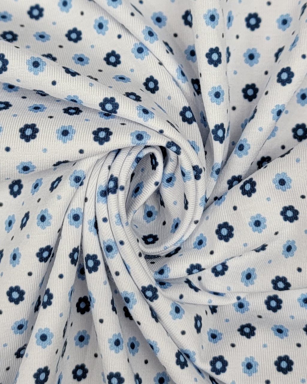 7 Downie St. Short Sleeve Sport Shirt in Blue Mini Floral Pattern