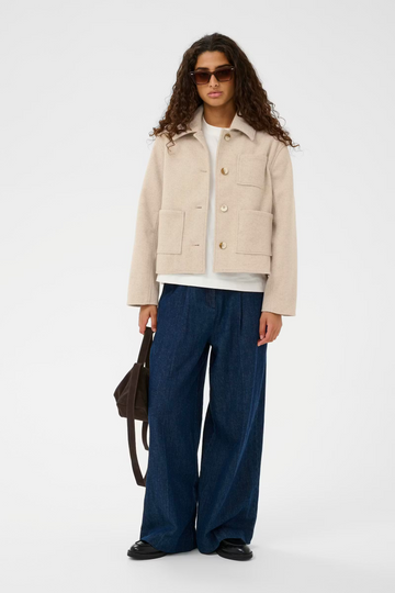 Zephyr Outerwear Jacket in Doeskin Melange