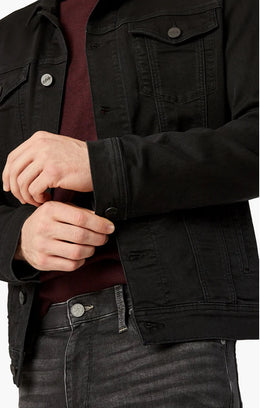 34 Heritage Travis Jacket In Black Brushed Denim