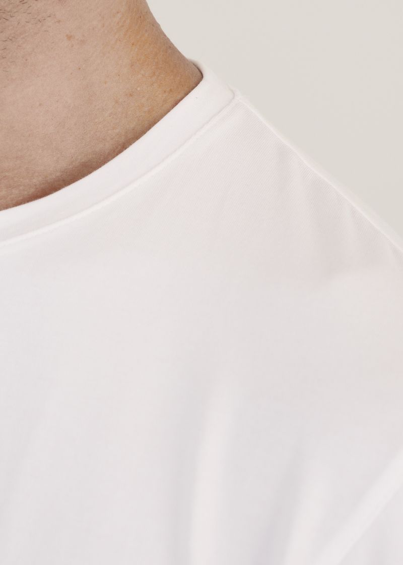 Patrick Assaraf Iconic Pima Cotton Stretch T-Shirt in White