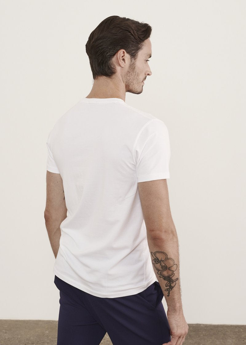 Patrick Assaraf Iconic Pima Cotton Stretch T-Shirt in White